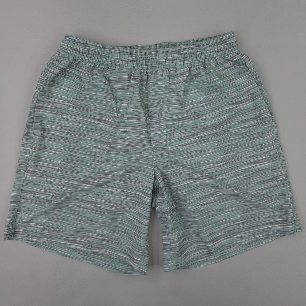 Chubbies Shorts Mens Small Green 7 Inseam Lined Athletic Running Drawstring